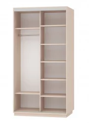 Шкаф-купе со стеклом Экспресс Дуо 1200х2200h Улица/Белый снег