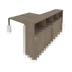 Рабочая станция с опорным шкафом-купе Metal System Б.РС-СШК-4.4 Вяз/Антрацит