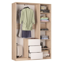 Шкаф распашный R-198х135х60-3-PO(ЯШТ)