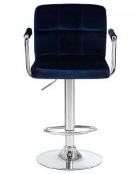 Стул барный ДОБРИН КРУГЕР АРМ (синий велюр (МДЖ9-117)) / DOBRIN KRUGER ARM (MJ9-117))