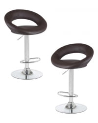 Стул барный ДОБРИН МИРА (коричневый) 2 шт / DOBRIN MIRA