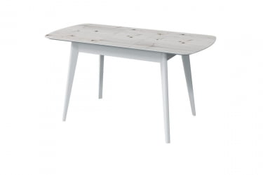 Стол обеденный Прайм раздвижной, бискайская сосна/белый