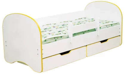 Детская кровать 190 80 Радуга с 2-мя ящиками 800*1900 Белый