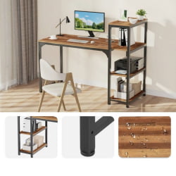 Геймерский стол EUREKA ZX-SH140A-RW с шириной 140 см Reclaimed Wood