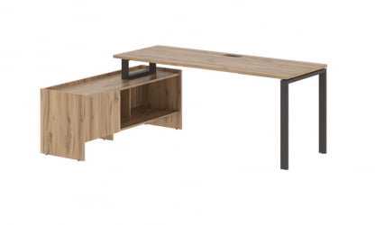 Стол с тумбой EDIS EUCT 19614 Дуб Денвер светлый Мокко