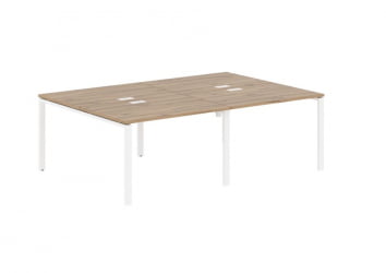 Бенч-система 4-местная ЕДИС ЕУВСТ 2316 Дуб Денвер светлый Белый / EDIS EUWST