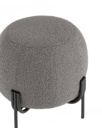 Пуф Флик букле Темно-серый