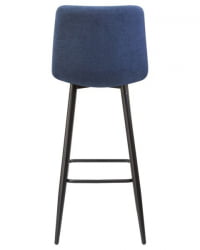 Стул барный ДОБРИН НИCОЛЕ (черные матовые ножки, синяя ткань (УФ860-14Б)) 2 шт / DOBRIN NICOLE (UF860-14B))