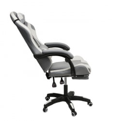 Кресло 907 KINGQUEEN, замша, цвет серый с массажем, арт 907-Dark-Grey