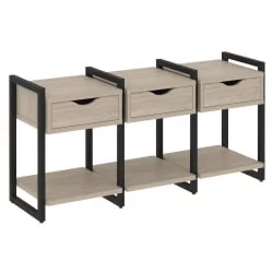 Тумба на регулируемых опорах наборная. Вариант №4 LOFT VR.L-TN-4.O Металл черный Дуб Аттик