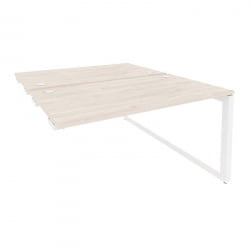 Стол-приставка двойной на О-образном м/к к опорым элем. ОНИКС О.МО-Д.СПР-3.8 Денвер Светлый/Белый / ONIX O.MO-D.SPR-3.8