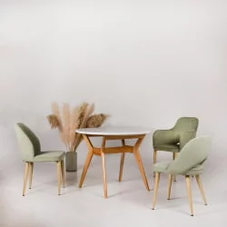 Стул с подлокотниками Ledger Сканди Браун Черн