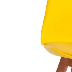 Стул TULIP (mod. 73) / 1 шт. в упаковке дерево/пластик/ПУ, 48.5*52.5*83cм, желтый