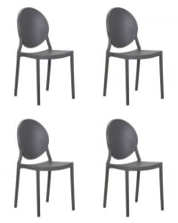 Стул обеденный ДОБРИН АЛБЕРТ (цвет серый) 4 шт / DOBRIN ALBERT