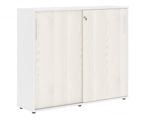 Шкаф с дверьми-купе ЕДИС ЕМC 1643 Ясень Траун Белый Белый / EDIS EMC