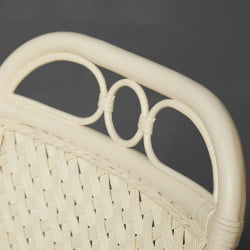 Комплект террасный ANDREA (стол кофейный со стеклом + 2 кресла + подушки) ротанг, 64х67х92см / D60х55, TCH White (белый)