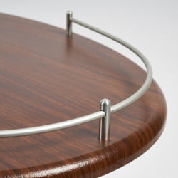 Журнальный столик на колесиках FAIRPORT МДФ/металл, 70*47*80,5 см, Орех