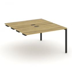 Двойной стол-приставка к опорным тумбам/шкафам CОНCЕПТ CН.ДСПР-003 Дуб Винченцо Черный / CONCEPT CN.DSPR-003