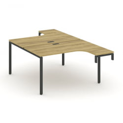 Рабочая станция-надставка на опорные тумбы CОНCЕПТ CН.ДСАН-001 Дуб Винченцо Черный / CONCEPT CN.DSAN-001