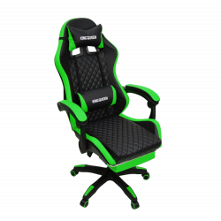 Геймерское кресло 892-1 цвет черный/зеленый с массажем 892-1-black-green-mass