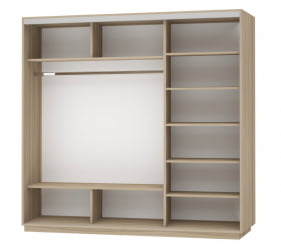 Шкаф-купе трехдверный Экспресс Трио Элемент 2400х2400h Дуб сонома