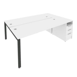 Рабочая станция с опорной тумбой Метал СйстемБ.РС-СТП-2.5 Белый/Антрацит / Metal SystemБ.РС-СТП-2.5