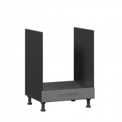 Тумба кухонная 600 для встраиваемой техники Джелатто ЛД 241.250.000.140 Черный Оникс серый