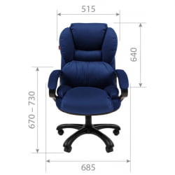 Кресло руководителя CHAIRMAN 434 HOME велюр Синий