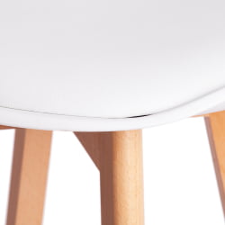Стул барный TULIP BAR (mod. C1014H) пластик/дерево, 57 х 48 х 104 см, белый 018 /натуральный