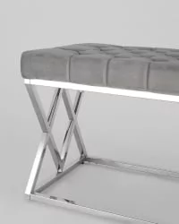 Банкетка ИНСИГНИЯ велюр Серый