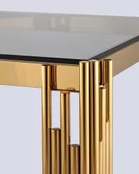 Журнальный столик ГЭТСБИ 55x55 Золото стекло smoke