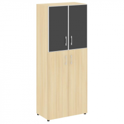 Шкаф Ялта ЛТ.СТ-1.7 Р блаcк Акация Лорка/Стекло Блаcк 800*450*1987 / LT.ST-1.7 R black Black
