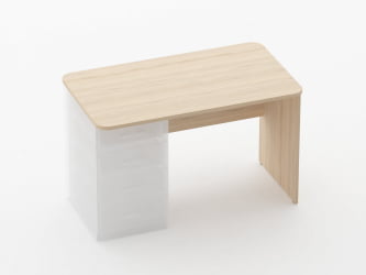 Стол прямой под встроенную тумбу Glassy 1.101.12Л Бук светлый