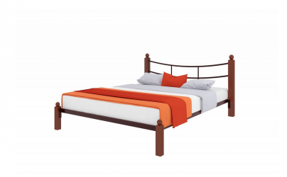 Кровать София Lux 1400х1900 Коричневая