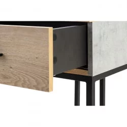 Тумба прикроватная Loft Дуб натур/Бетон