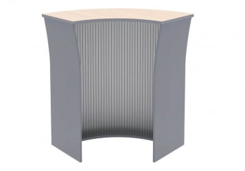 Стойка ресепшн угловая IMAGO РС-5 Клен Металлик