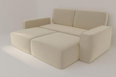 Диван прямой Сунндал (Berhouse) Цвет фасада: Левис 02 велюр; Тип: Прямой; Материал фасада: Металл/Велюр