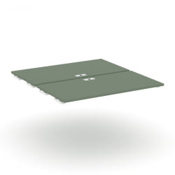 Двойной стол-приставка к двум опорным тумбам/шкафам CONCEPT CN.DSPR-007 Кобо Белый