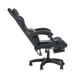 Геймерское кресло 1206 KINGQUEEN цвет черный с массажем 1206-black-mass