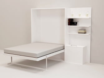 Откидная кровать с полкой Смарт 1 К 1600+П правая Дуб молочный