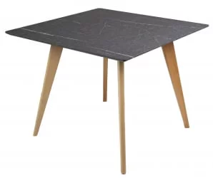 Стол Лунд квадратный 860*860 Мрамор Графит