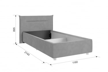 Односпальная кровать с подъемным механизмом Бест с подъем. механизмом ZP.KM0.9-02 капучино (велюр)