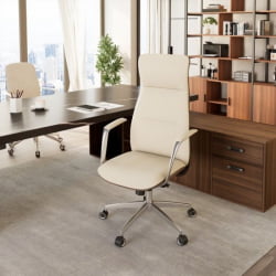 Эргономичное кресло руководителя Еурека ОC08-ОВ, белое / Eureka OC08-OW,