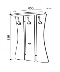 Настенная вешалка Уют-1 Венге