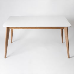 Стол обеденный Пегас Plus 120x75 Эмаль белая Морилка Дуб золотой