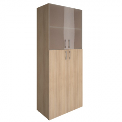 Шкаф книжный со стеклом без топа ЙАЛТА ЛТ-СТ 1.7	Снежная Патина / YALTA LT-ST