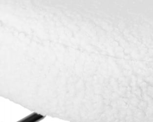 Барный стул ДОБРИН ТЕДДЙ БЛАCК (белый букле (13)) / DOBRIN TEDDY BLACK