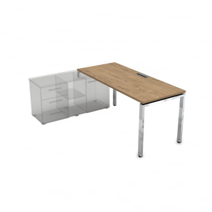 Стол рабочий, прямолинейный три опоры, левый GLOSS LINE НСТЛ-П.996 Teakwood_0