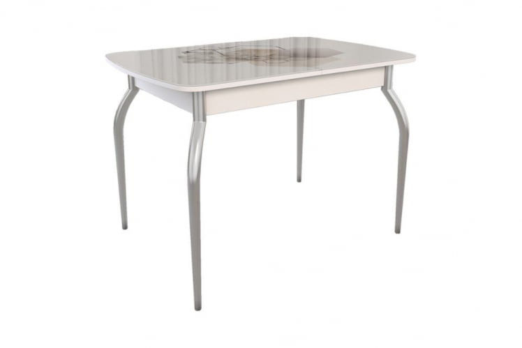 Стол обеденный раздвижной Танго Белый-Геометрия_0