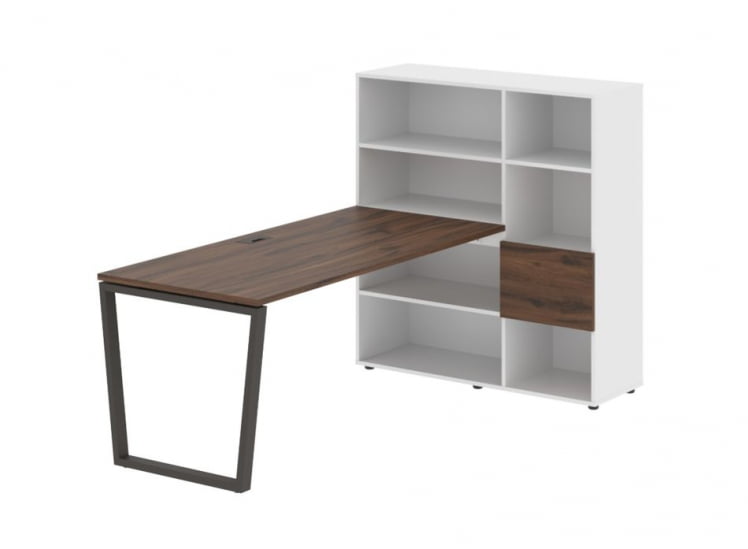 Рабочая станция EDIS EVRST 1217 Дуб Денвер темный Мокко Белый_0